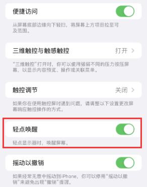 双滦苹果授权维修站分享iPhone轻点无法唤醒怎么办 