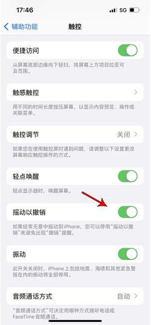 双滦苹果手机维修分享iPhone手机如何设置摇一摇删除文字 